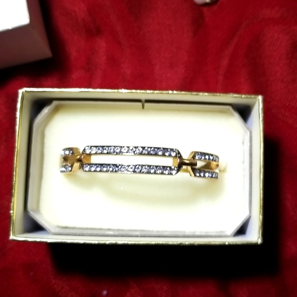 Gold color bangle with studs
